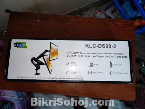 Kaloc KLC-DS90-2 Double Arm Monitor/TV Desktop Mount Stand